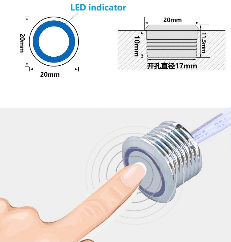 LED Cabinet Strip Lights Under Cabinet Switch 12V DC Light Sensor Switch