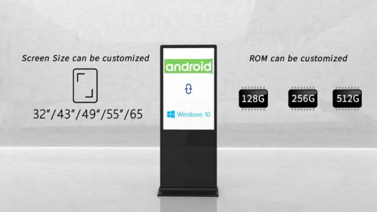 LCD de pie, marco Digital de 55 pulgadas, máquina de publicidad Vertical ultrafina, pantalla táctil, precio de TV de China